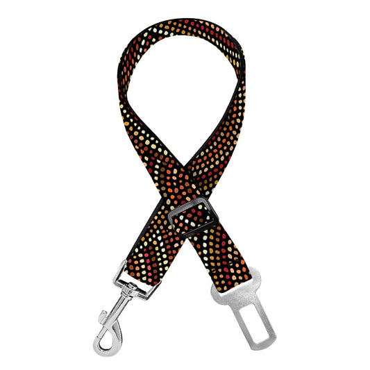 African Afro Dot Pattern Print Dog Seat Belt