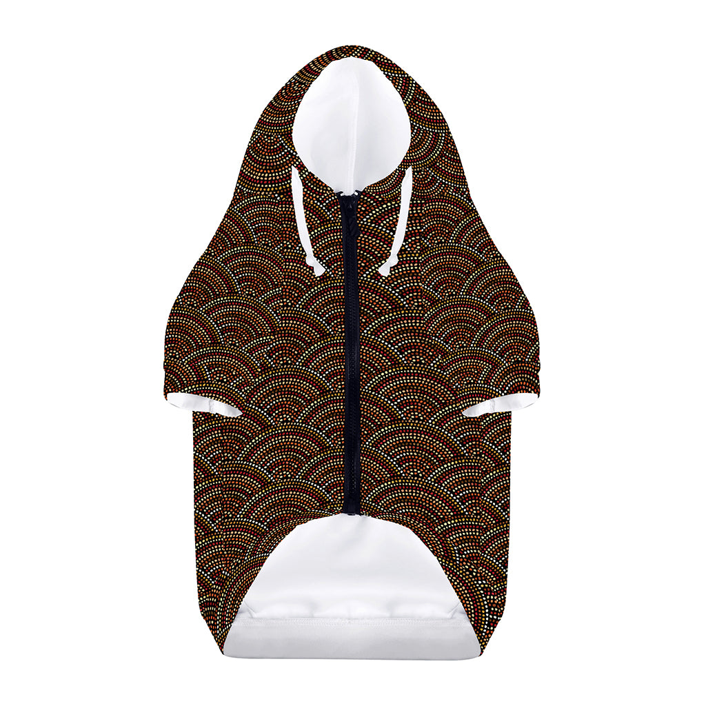 African Afro Dot Pattern Print Dog Zip Up Hoodie