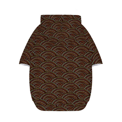 African Afro Dot Pattern Print Dog Zip Up Hoodie