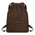 African Afro Dot Pattern Print Drawstring Backpack