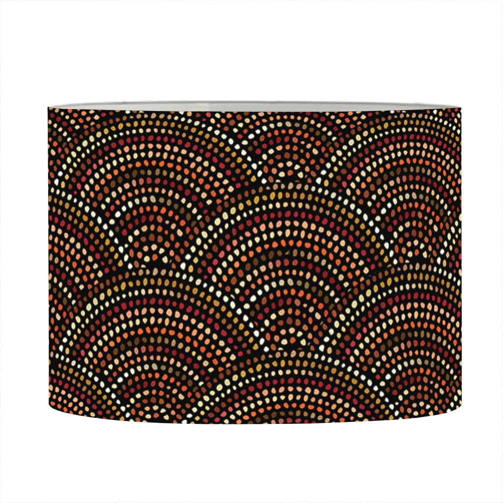 African Afro Dot Pattern Print Drum Lamp Shade
