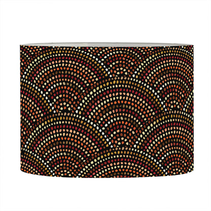 African Afro Dot Pattern Print Drum Lamp Shade