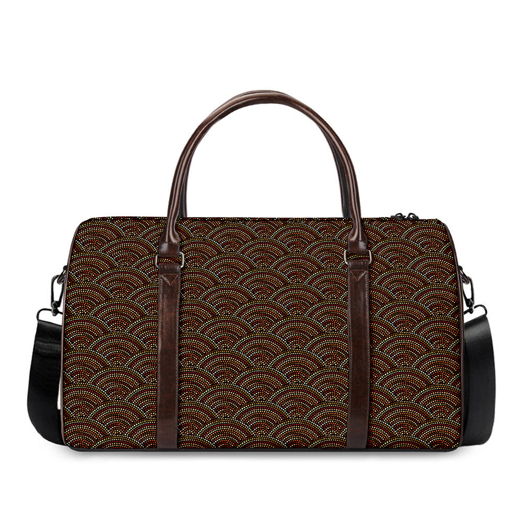 African Afro Dot Pattern Print Duffle Bag