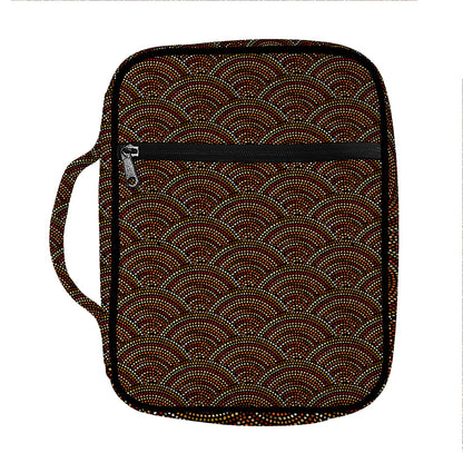 African Afro Dot Pattern Print Front Pocket Bible Bag