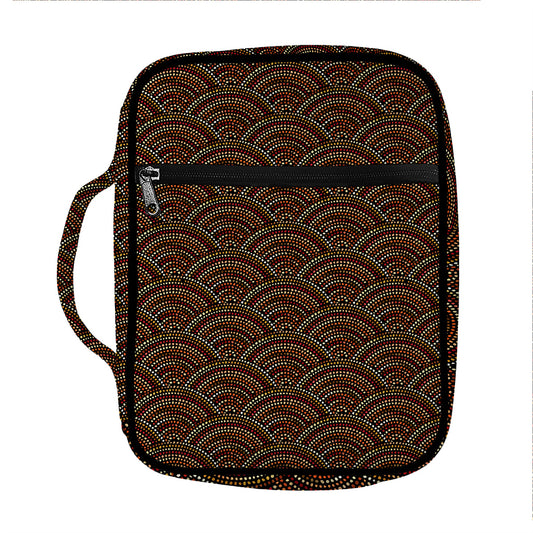 African Afro Dot Pattern Print Front Pocket Bible Bag