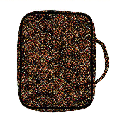 African Afro Dot Pattern Print Front Pocket Bible Bag