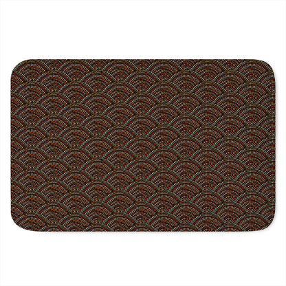 African Afro Dot Pattern Print Indoor Door Mat