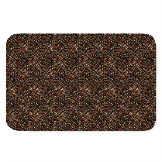 African Afro Dot Pattern Print Indoor Door Mat
