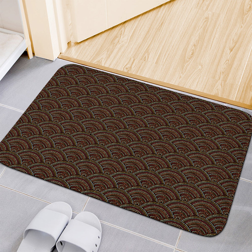 African Afro Dot Pattern Print Indoor Door Mat