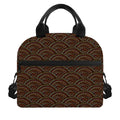 African Afro Dot Pattern Print Insulated Lunch Bag