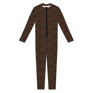 African Afro Dot Pattern Print Jumpsuit