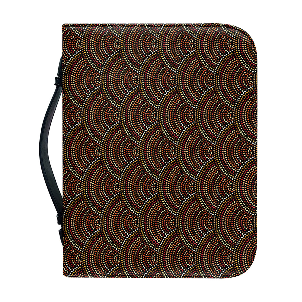 African Afro Dot Pattern Print Leather Bible Cover