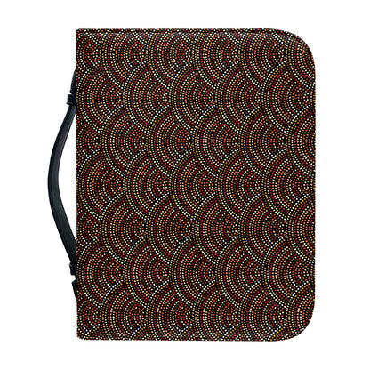 African Afro Dot Pattern Print Leather Bible Cover