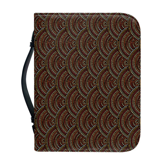 African Afro Dot Pattern Print Leather Bible Cover