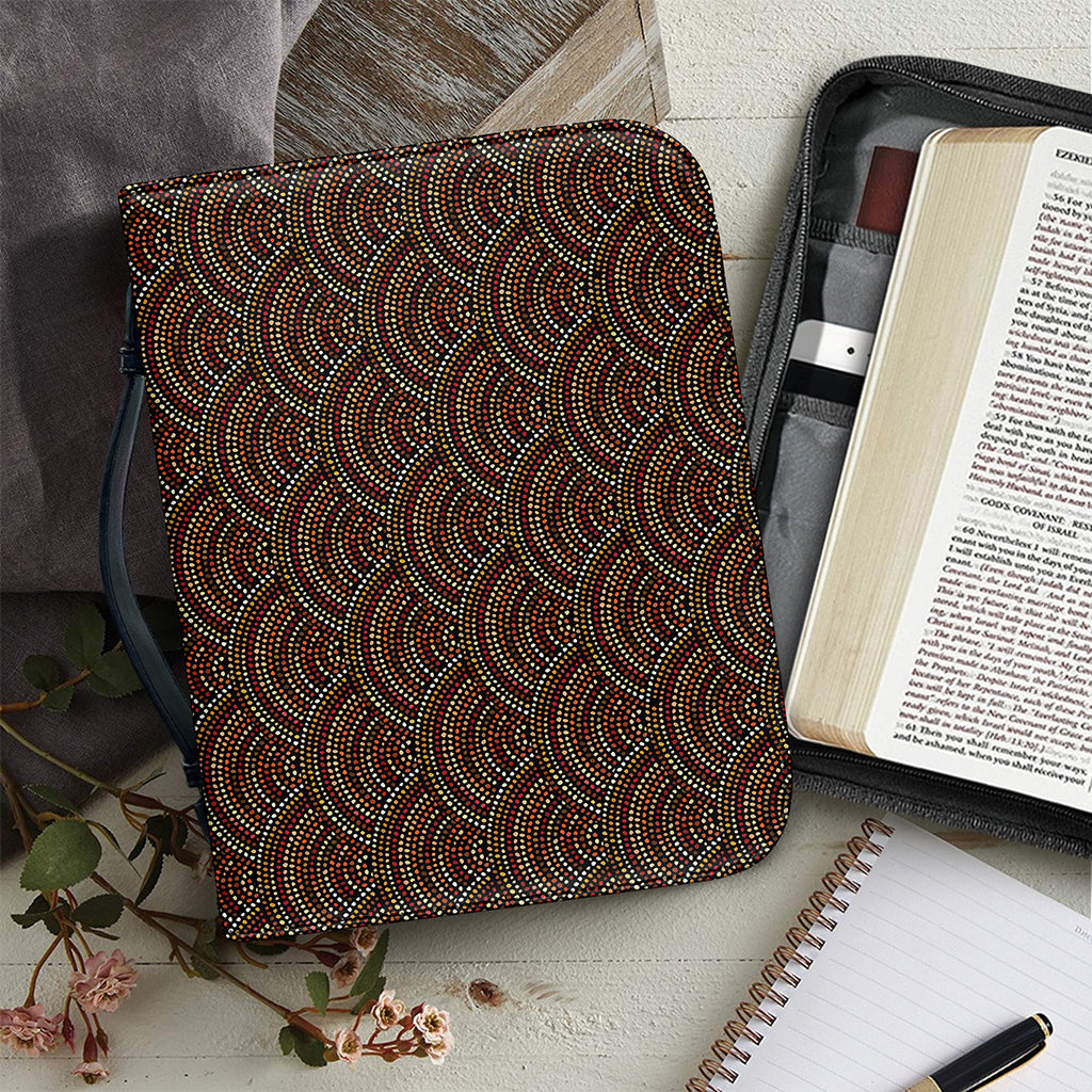 African Afro Dot Pattern Print Leather Bible Cover