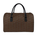 African Afro Dot Pattern Print Leather Duffel Bag