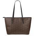 African Afro Dot Pattern Print Leather Tote Bag With Zipper