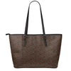 African Afro Dot Pattern Print Leather Tote Bag