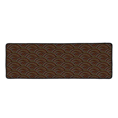 African Afro Dot Pattern Print Long Kitchen Mat
