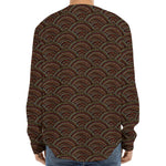 African Afro Dot Pattern Print Long Sleeve Baseball Jersey