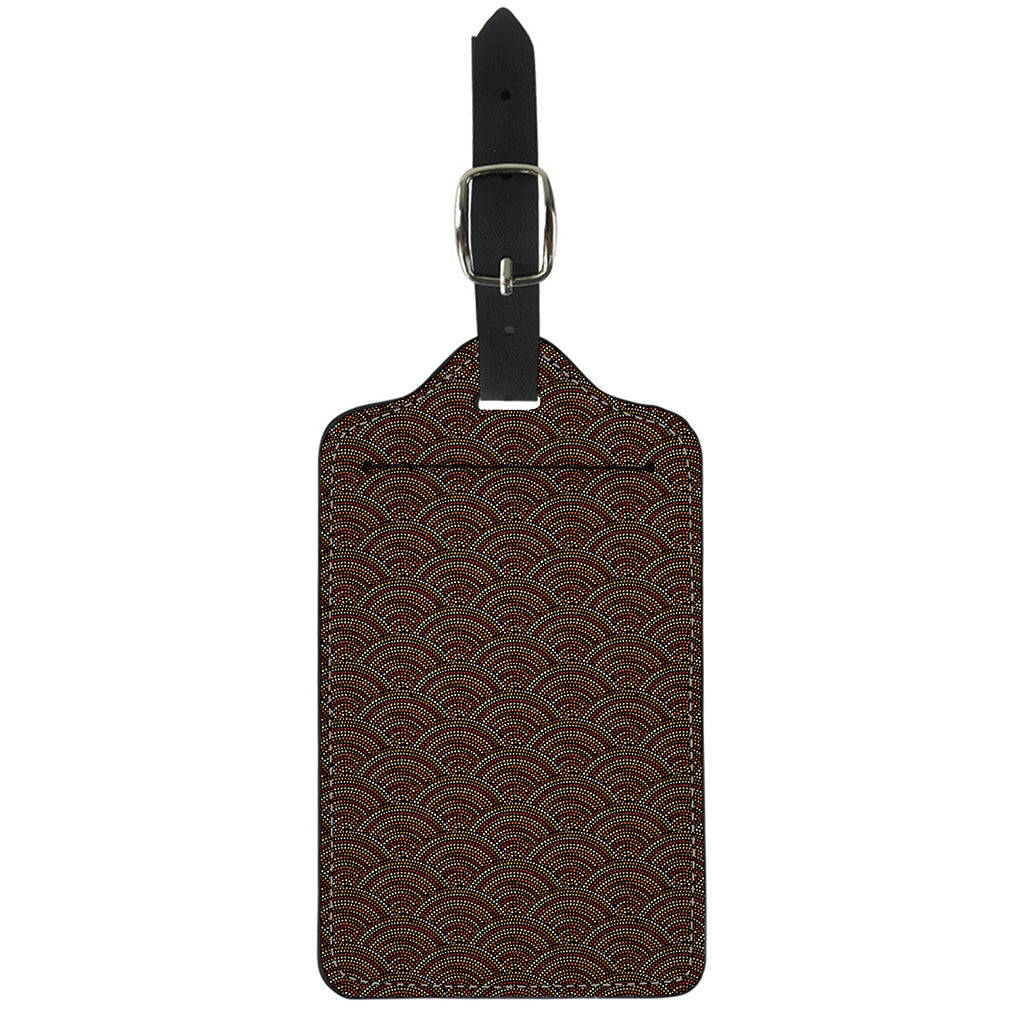 African Afro Dot Pattern Print Luggage Tag