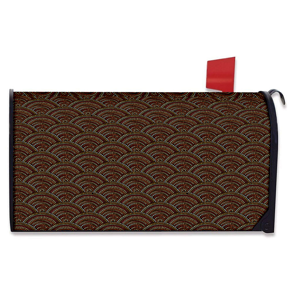 African Afro Dot Pattern Print Mailbox Cover