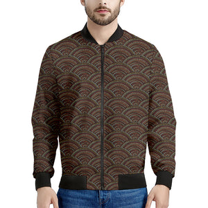 African Afro Dot Pattern Print Men's Bomber Jacket