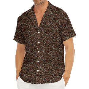 African Afro Dot Pattern Print Men's Deep V-Neck Shirt