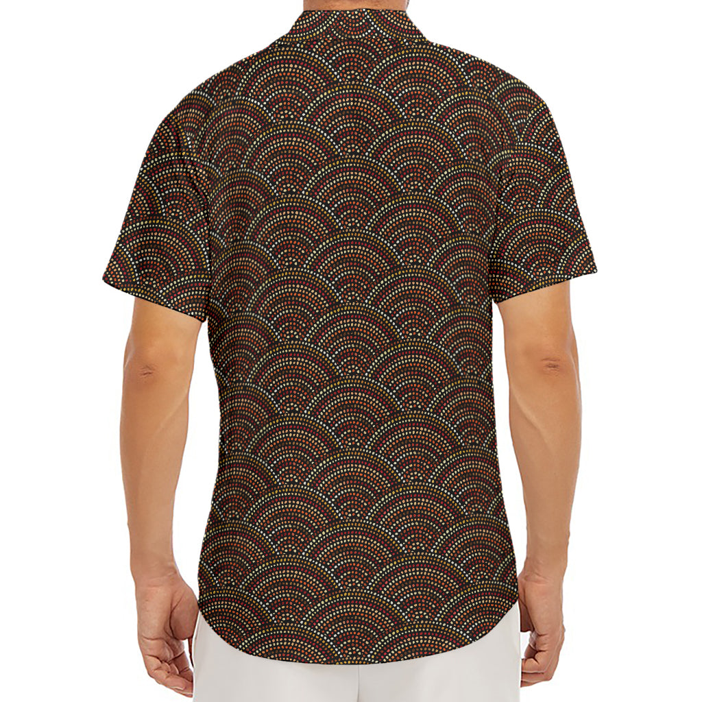 African Afro Dot Pattern Print Men's Deep V-Neck Shirt