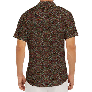 African Afro Dot Pattern Print Men's Deep V-Neck Shirt