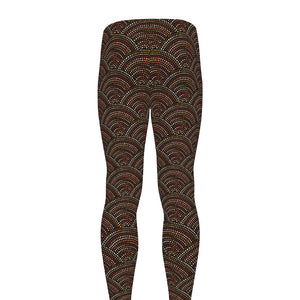 African Afro Dot Pattern Print Men's leggings