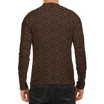 African Afro Dot Pattern Print Men's Long Sleeve Rash Guard