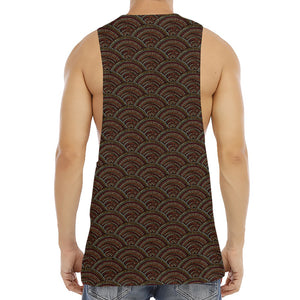 African Afro Dot Pattern Print Men's Muscle Tank Top