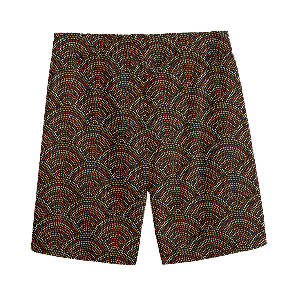 African Afro Dot Pattern Print Men's Sports Shorts