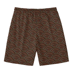 African Afro Dot Pattern Print Men's Swim Trunks