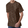 African Afro Dot Pattern Print Men's Velvet T-Shirt