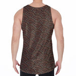 African Afro Dot Pattern Print Men's Velvet Tank Top