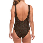 African Afro Dot Pattern Print One Piece Swimsuit