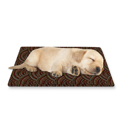 African Afro Dot Pattern Print Pet Cooling Mat Cover