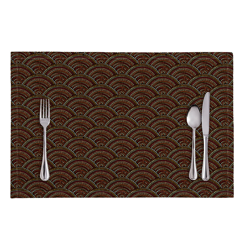 African Afro Dot Pattern Print Placemat