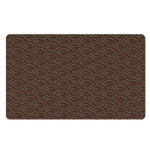 African Afro Dot Pattern Print Polyester Doormat