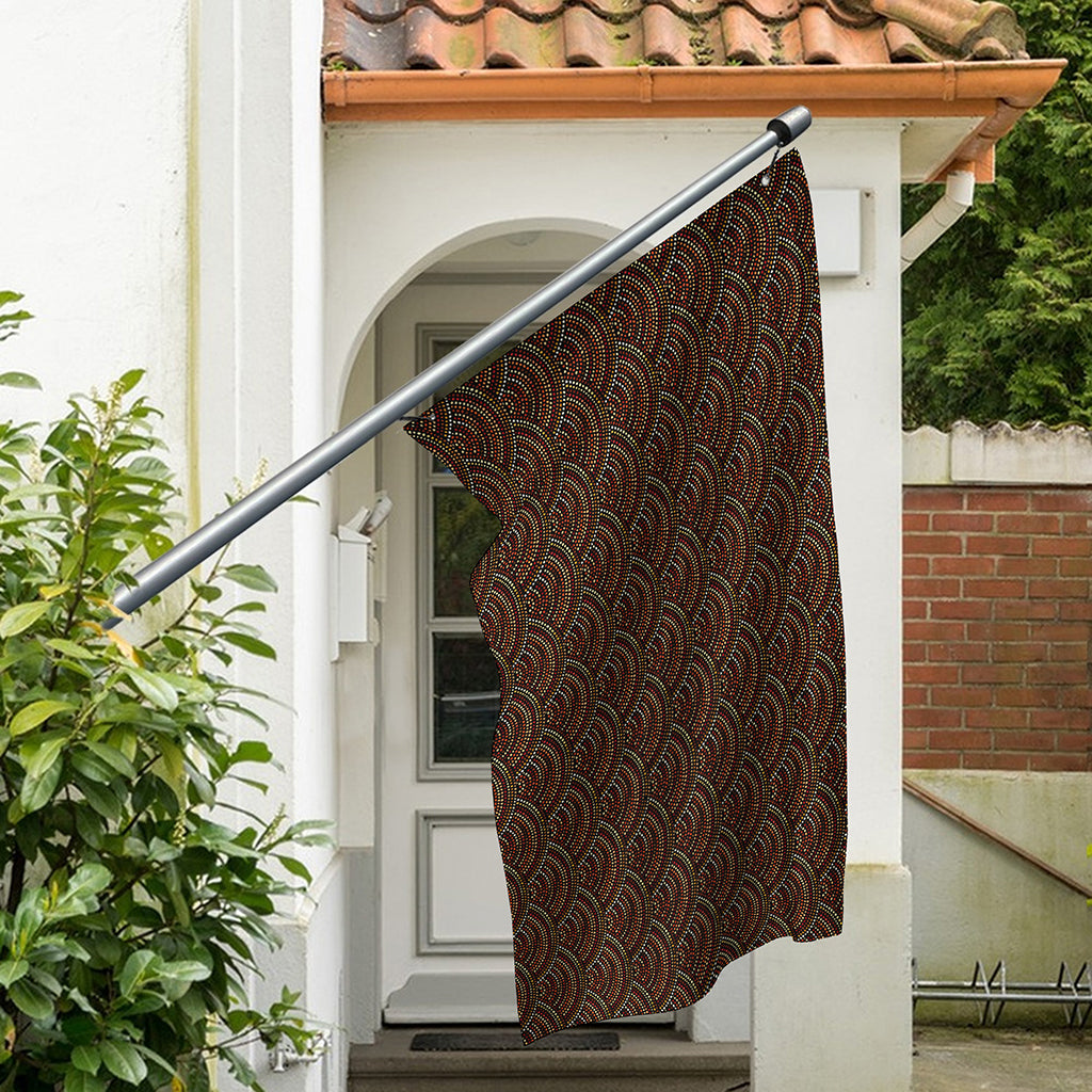 African Afro Dot Pattern Print Polyester Flag