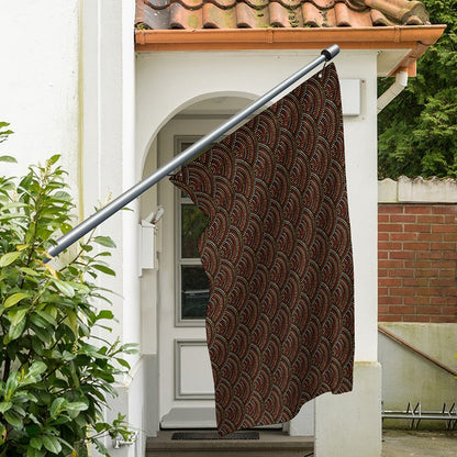 African Afro Dot Pattern Print Polyester Flag