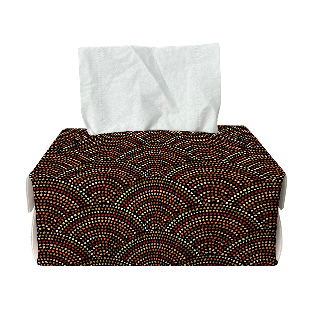 African Afro Dot Pattern Print Rectangle Tissue Box Cover