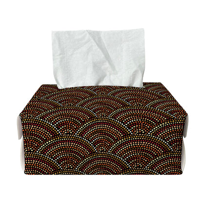 African Afro Dot Pattern Print Rectangle Tissue Box Cover