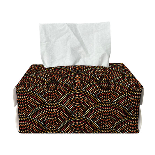 African Afro Dot Pattern Print Rectangle Tissue Box Cover