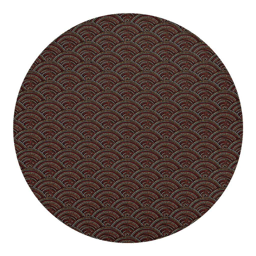 African Afro Dot Pattern Print Round Blanket