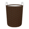 African Afro Dot Pattern Print Round Laundry Basket