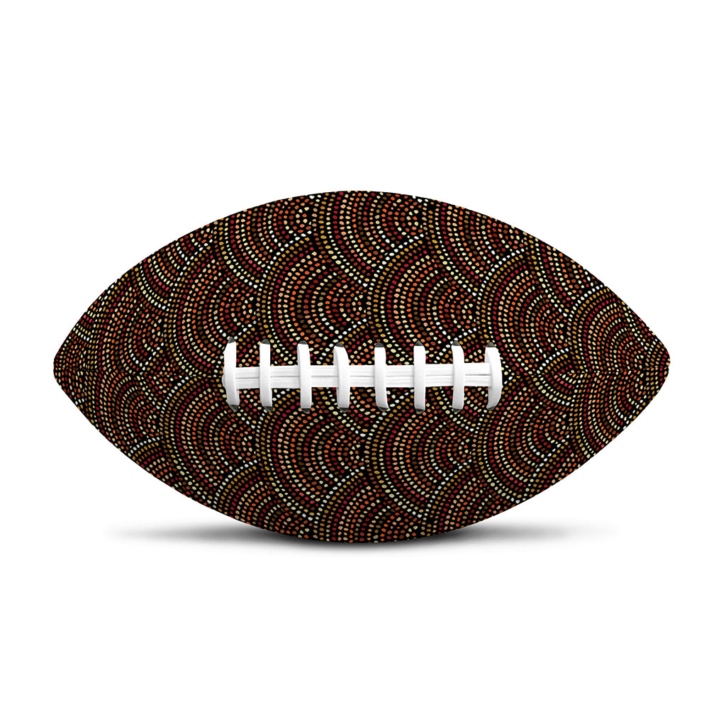 African Afro Dot Pattern Print Rugby Ball