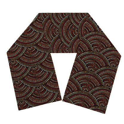 African Afro Dot Pattern Print Scarf